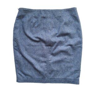 NWT Banana Republic Wool Pencil Skirt 8 Blue Nova Fides Italy Office Academia